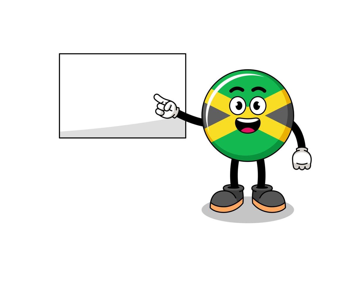 jamaica flagga illustration håller på med en presentation vektor