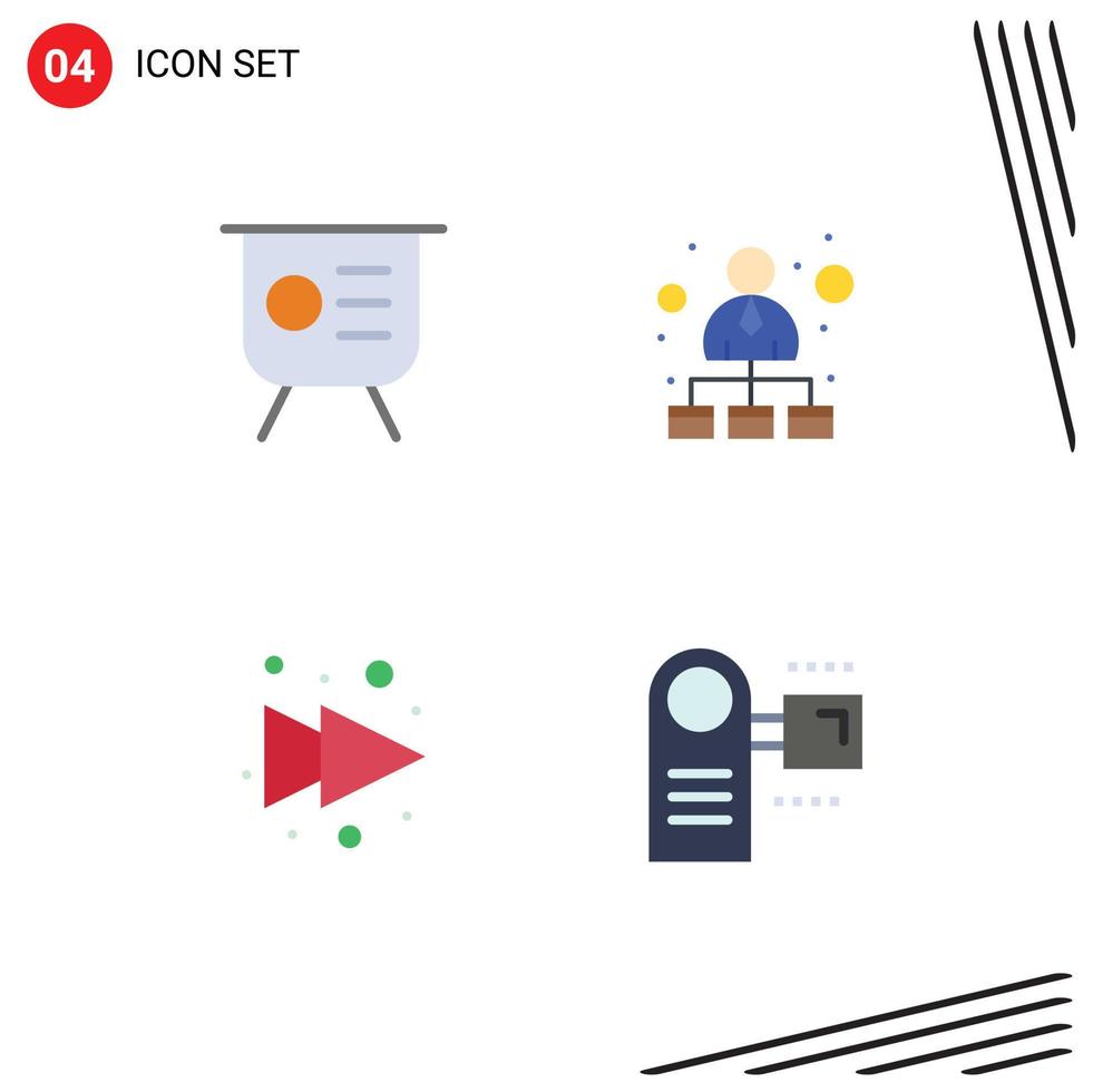 4 användare gränssnitt platt ikon packa av modern tecken och symboler av finansiera pil prestanda hierarkisk strukturera rätt redigerbar vektor design element