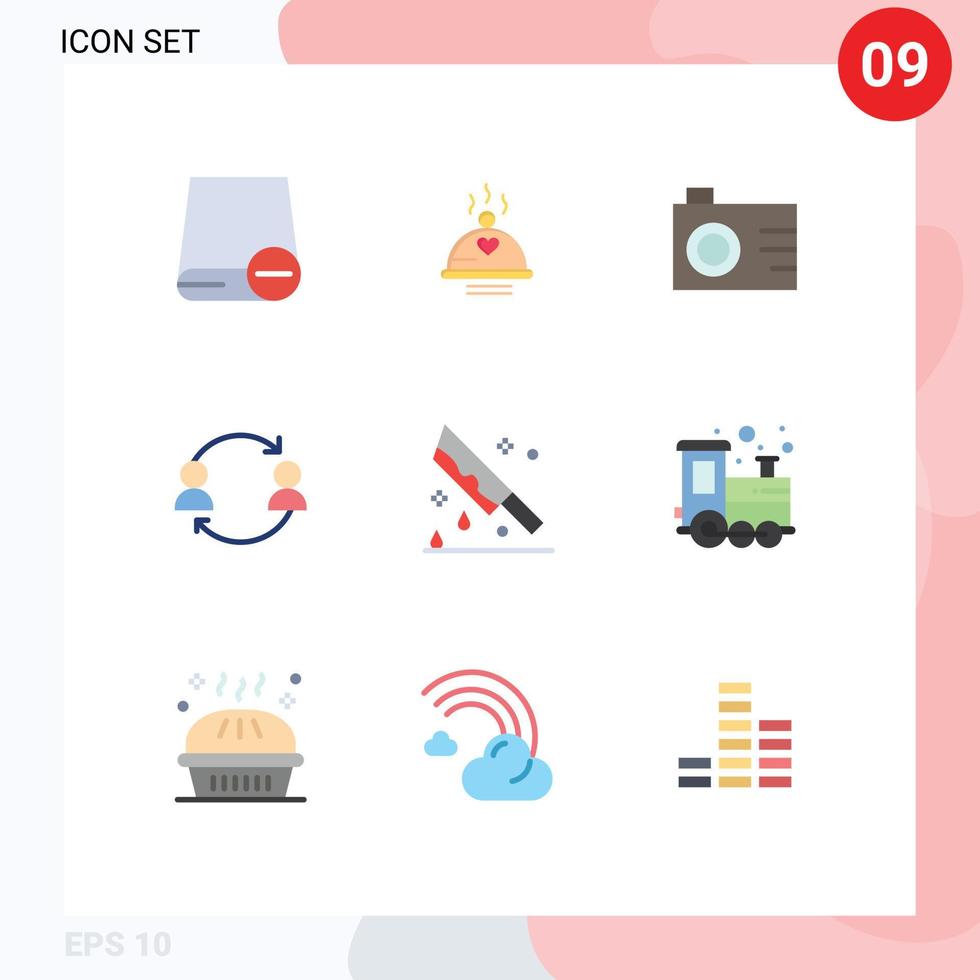 9 universell platt Färg tecken symboler av användare byta ut kärlek anställd Foto redigerbar vektor design element