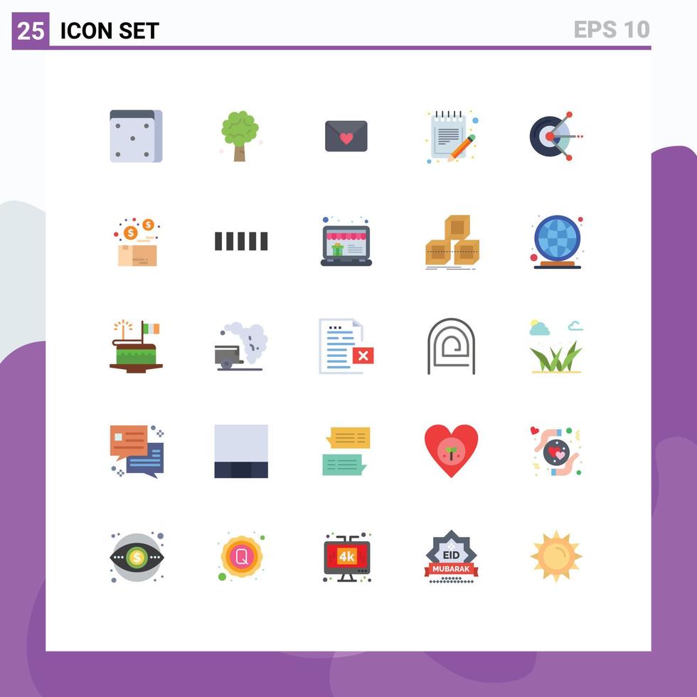 25 universell platt Färg tecken symboler av datoranvändning ark post schema beställa redigerbar vektor design element