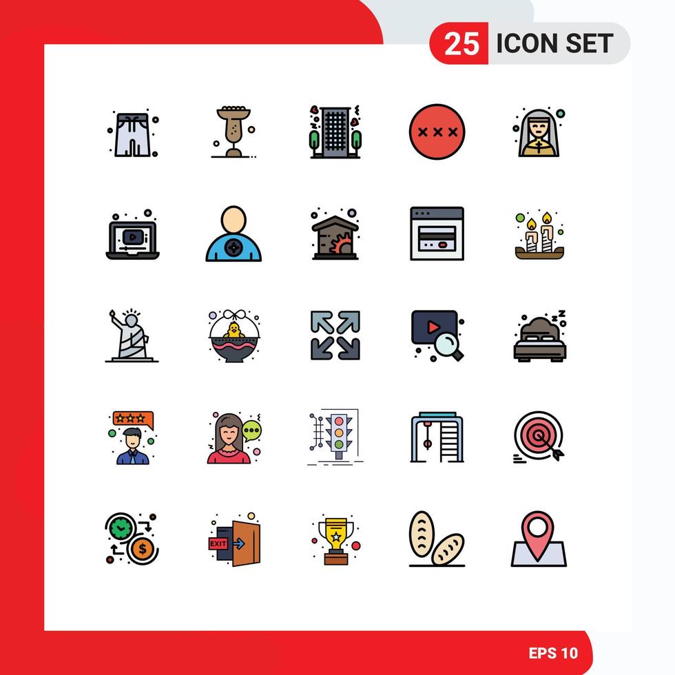 25 kreativ ikoner modern tecken och symboler av kvinna säkerhet hotell säkra Lösenord redigerbar vektor design element