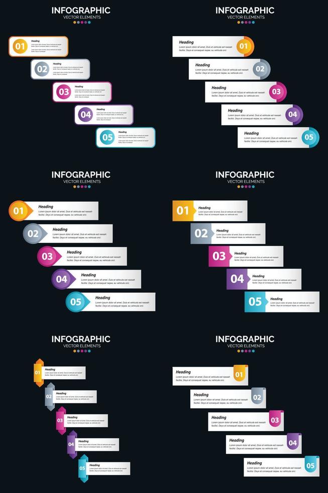 förbättra din presentation med eleganta vektor infographics från vår packa.