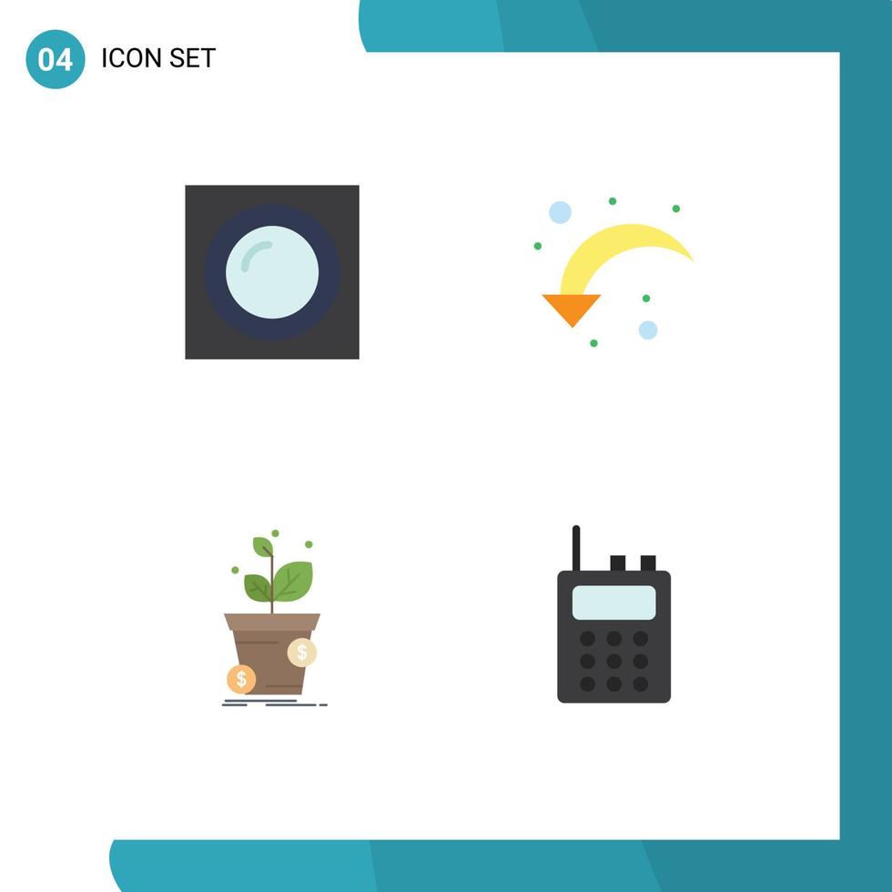 packa av 4 kreativ platt ikoner av interiör tillväxt infälld rätt pil vinst redigerbar vektor design element