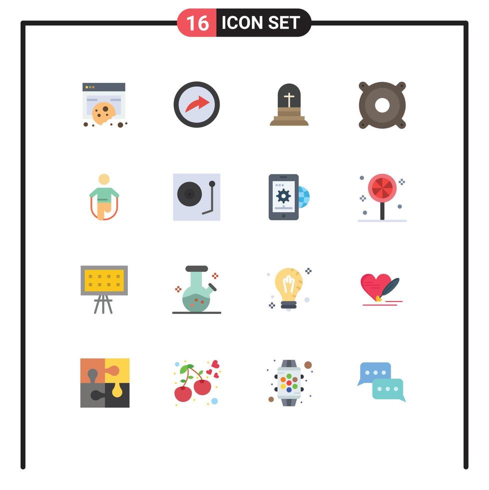 16 kreativ ikoner modern tecken och symboler av Hoppar aktivitet firande högtalare enheter redigerbar packa av kreativ vektor design element