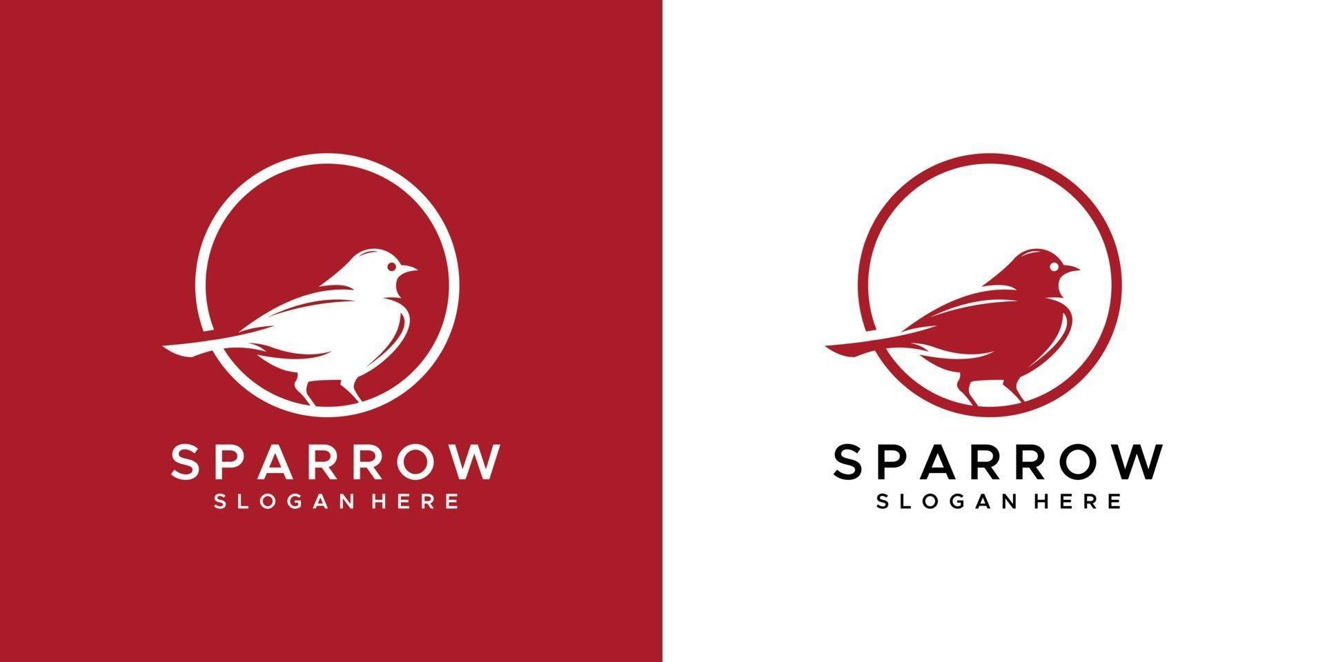 Sparrow Logo Design Vorlage vektor