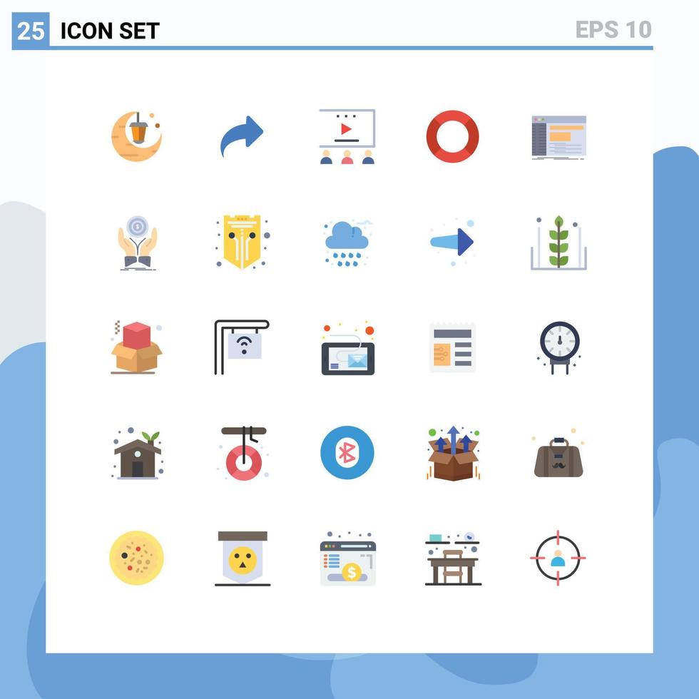 universell ikon symboler grupp av 25 modern platt färger av administration ui uppkopplad annons hjälp grundläggande redigerbar vektor design element