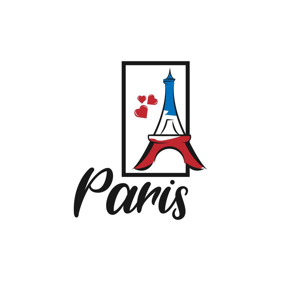 symbol paris. mode skriva ut för kvinna ha på sig. mall för t skjorta, kläder, kort, affisch. eiffel torn och hjärta som symbol av kärlek. design element. vektor illustration