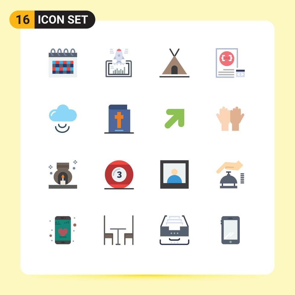 16 kreativ ikoner modern tecken och symboler av planera utveckla webb kodning resa redigerbar packa av kreativ vektor design element