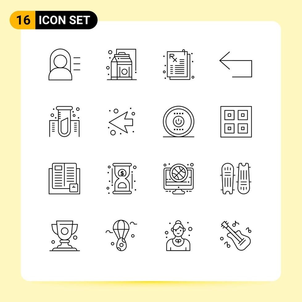 16 universell översikt tecken symboler av gas experimentera apotek kemi vänster redigerbar vektor design element
