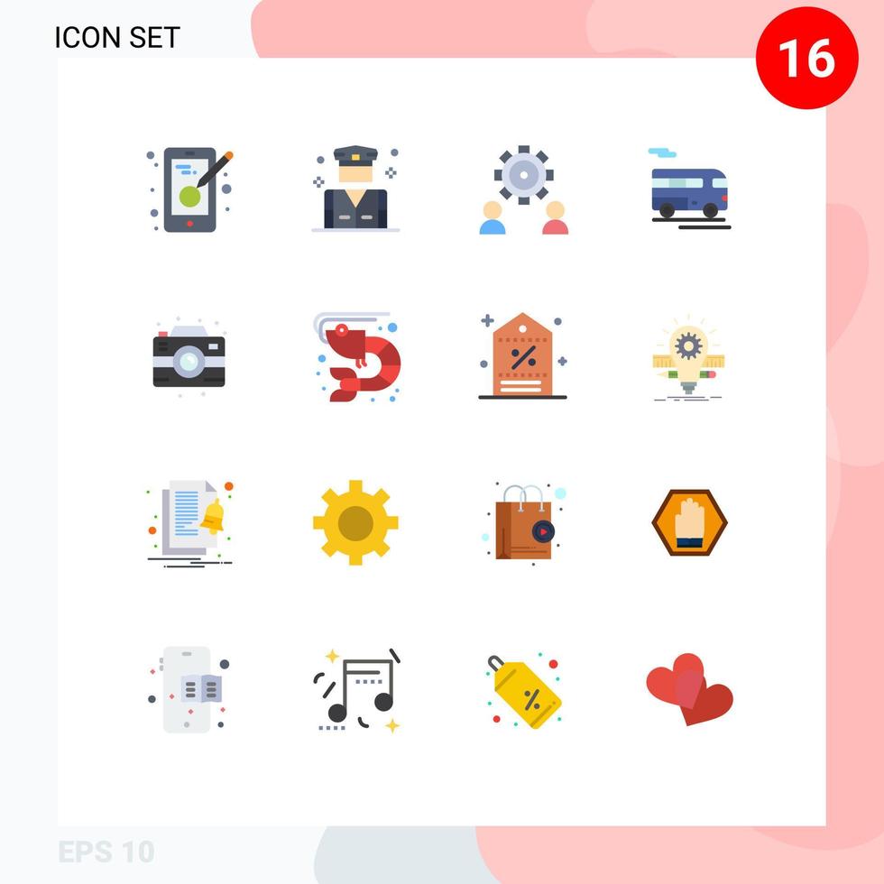 stock vektor ikon packa av 16 linje tecken och symboler för födelsedag transport configure tränare användare redigerbar packa av kreativ vektor design element