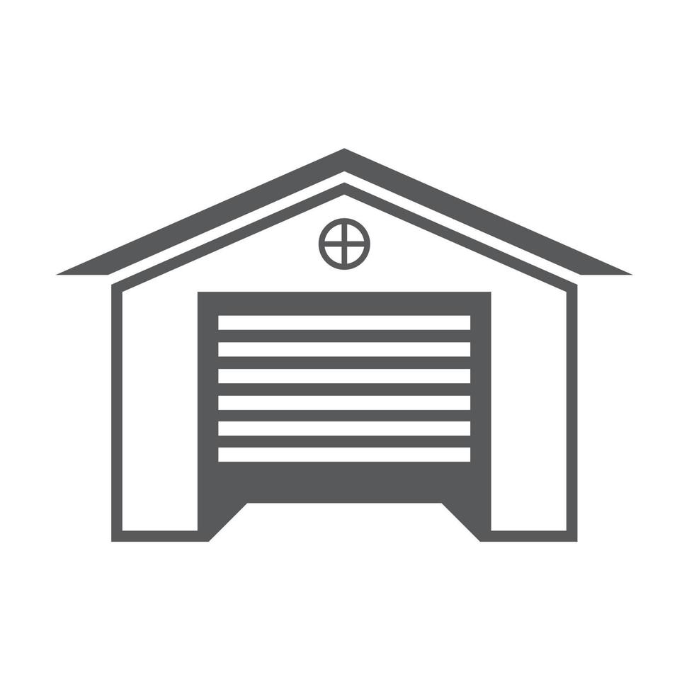 Garagensymbol isoliert auf weißem Hintergrund. Garagensymbol einfaches Zeichen vektor