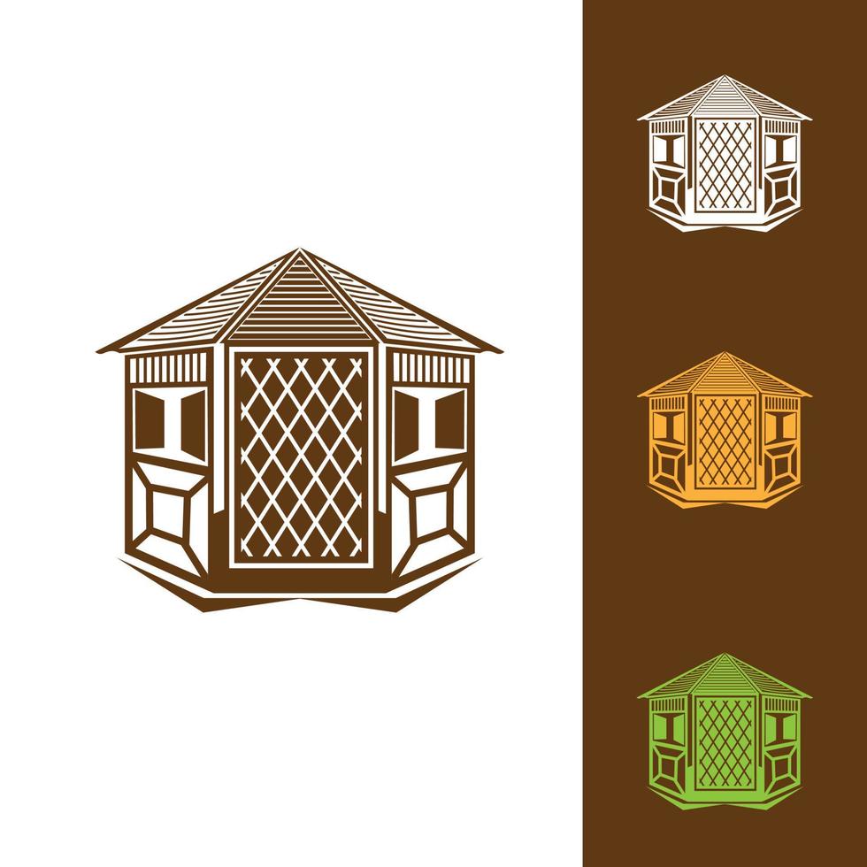 lusthus ikon vektor på vit bakgrund, lusthus trendig fylld ikoner från arkitektur och stad samling, lusthus vektor illustration