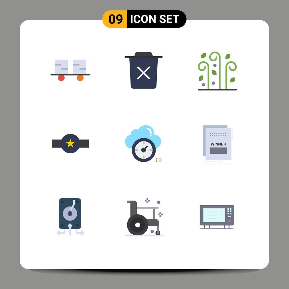 modern uppsättning av 9 platt färger pictograph av rang insignier ta bort kvalitet tacksägelse redigerbar vektor design element