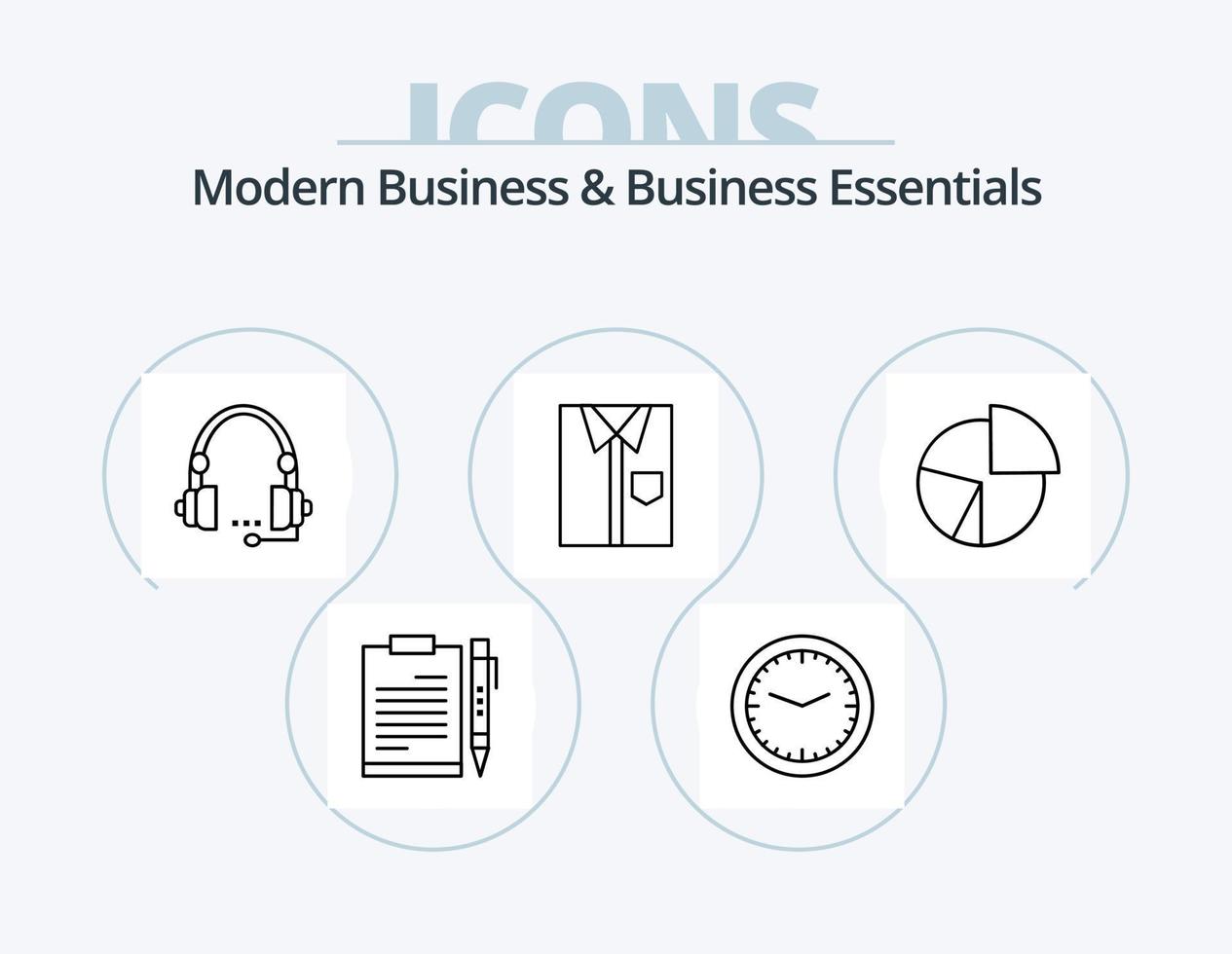 modernes Business und Business Essentials Line Icon Pack 5 Icon Design. Flagge. erreichen. Finger. Erfolg. hoch vektor