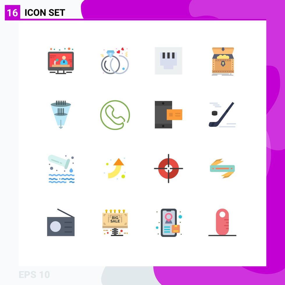 Aktienvektor-Icon-Pack mit 16 Zeilenzeichen und Symbolen für die Filterportdaten-Belohnung, bearbeitbares Paket kreativer Vektordesign-Elemente vektor