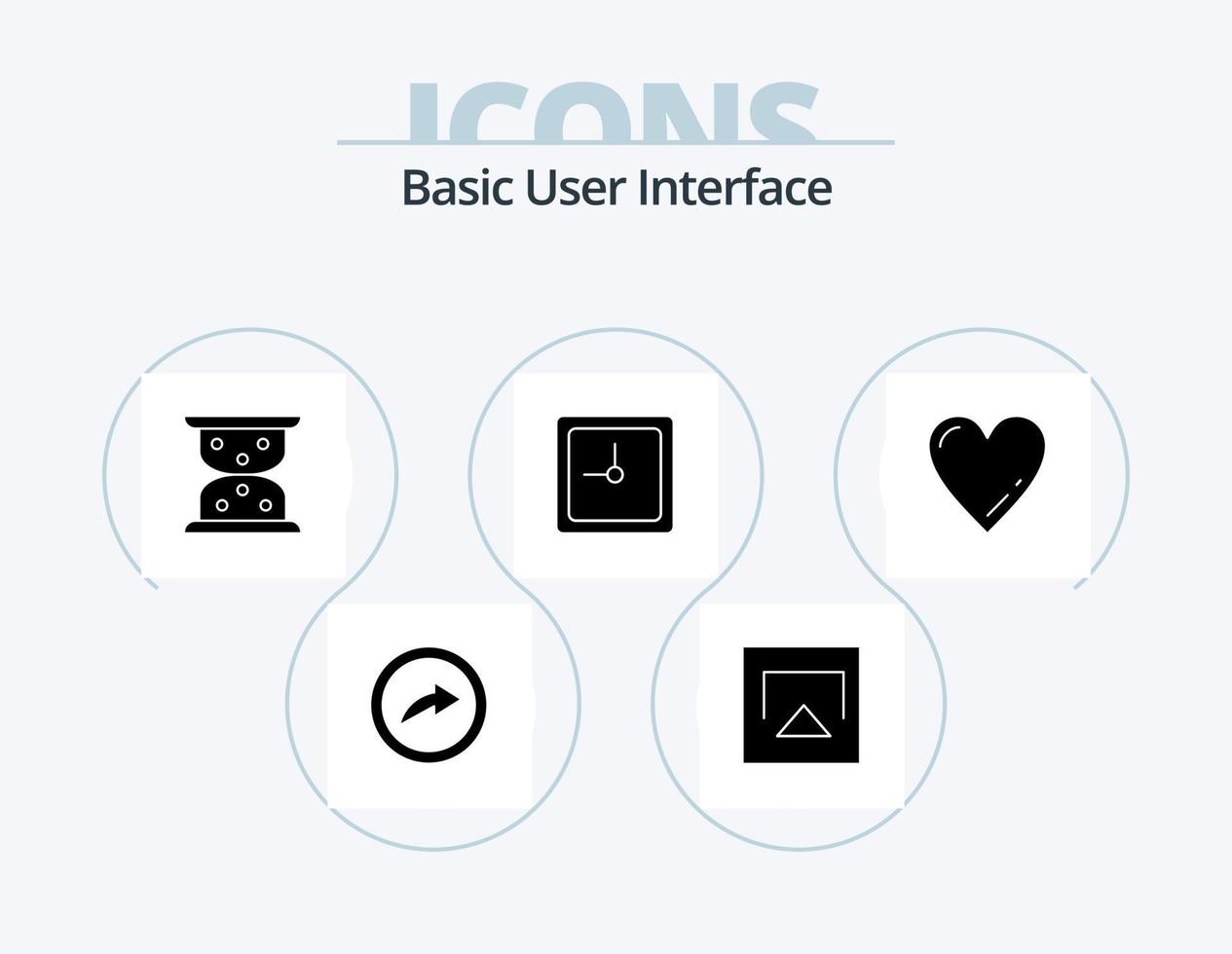 grundläggande glyf ikon packa 5 ikon design. . . väntar. kärlek. hjärta vektor
