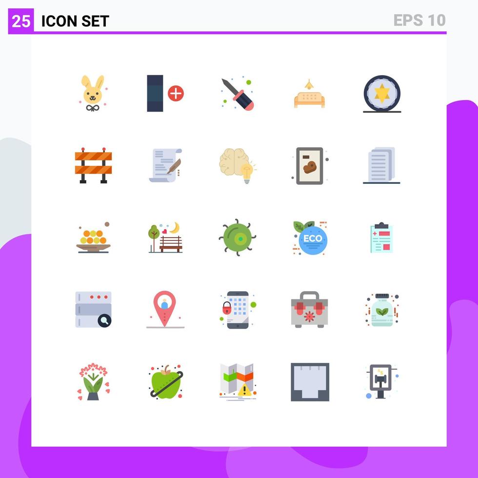 25 universell platt färger uppsättning för webb och mobil tillämpningar väg magi skruva fixare halloween Hem redigerbar vektor design element