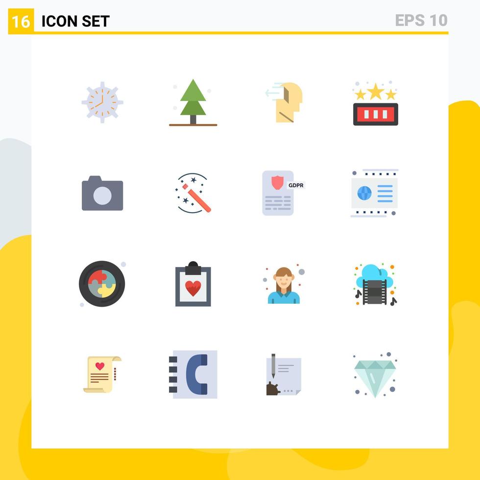 piktogram uppsättning av 16 enkel platt färger av roligt släpp natur ut sinne redigerbar packa av kreativ vektor design element