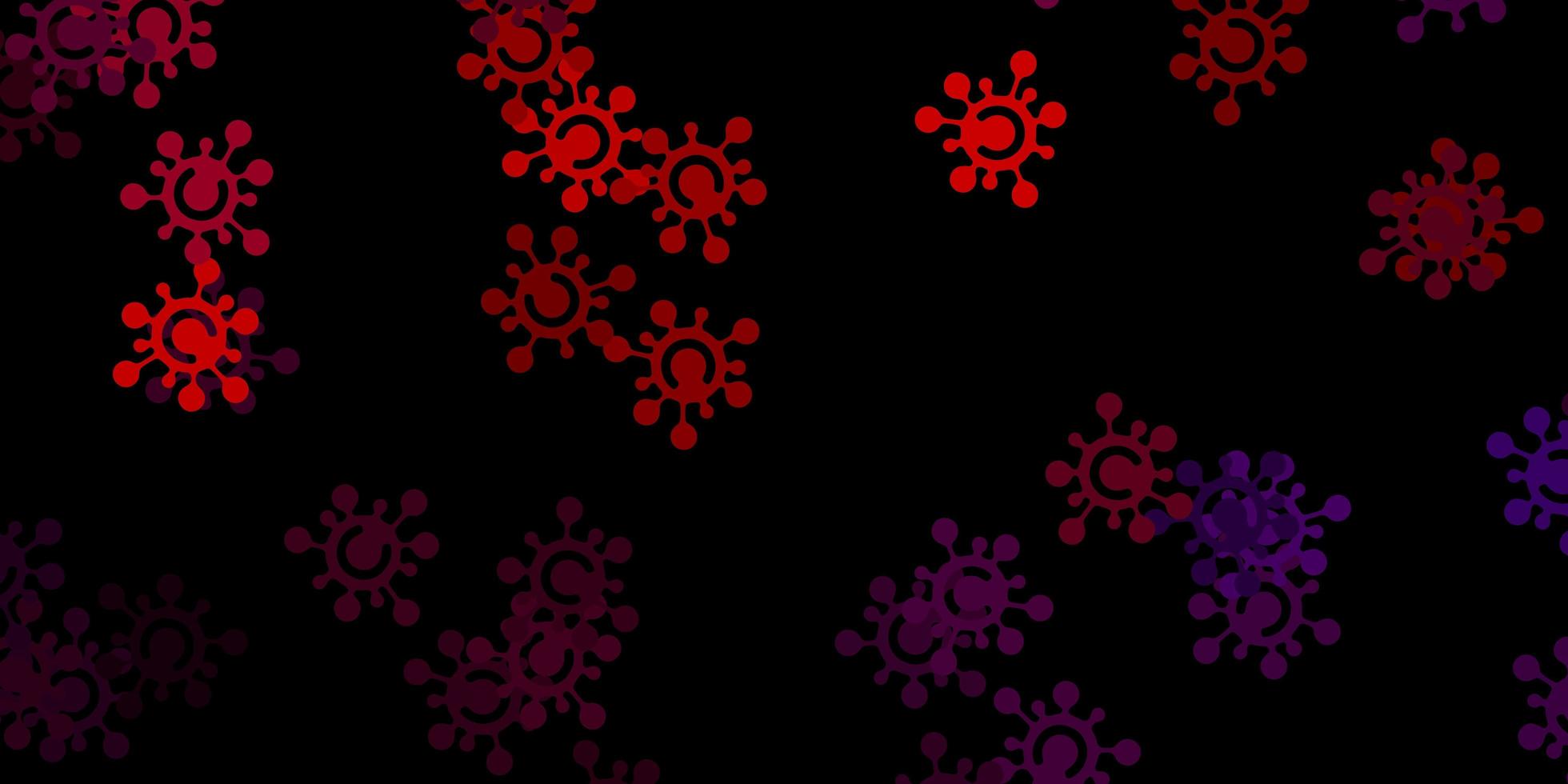 dunkelblaue, rote Vektorschablone mit Grippezeichen. vektor