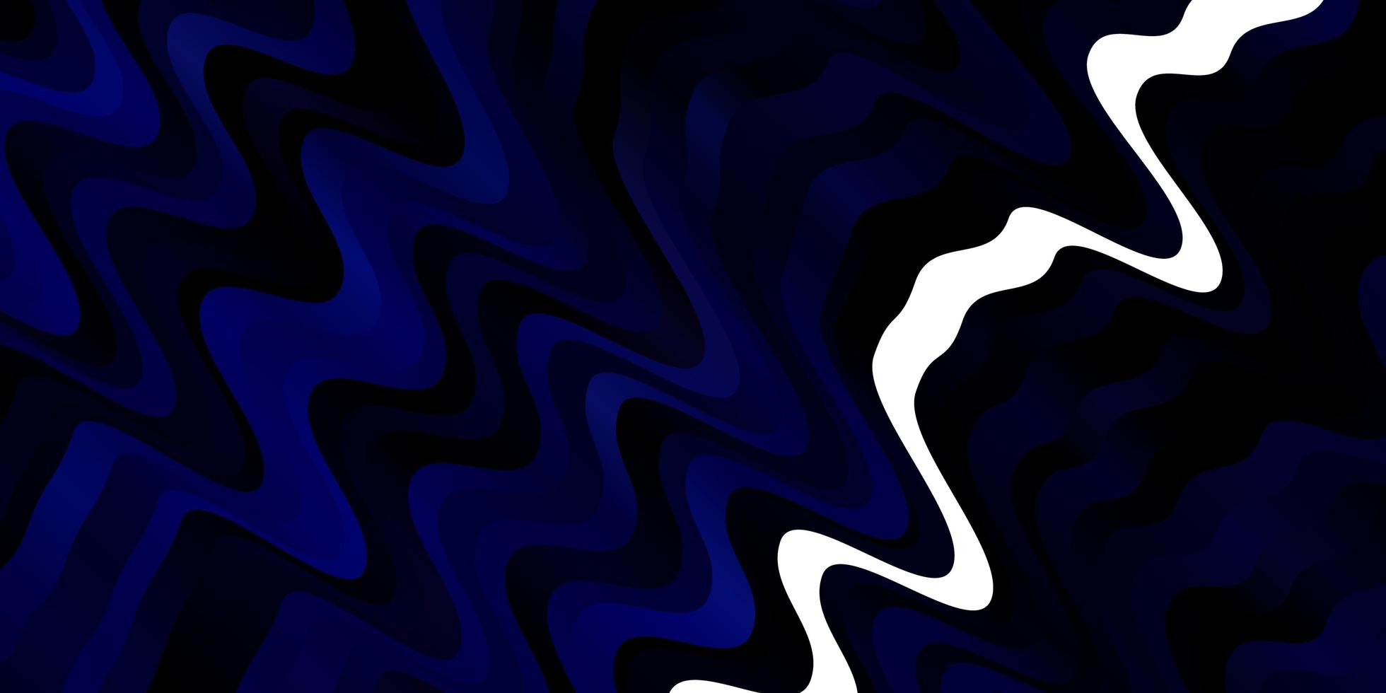 mörkblå vektormönster med kurvor. vektor