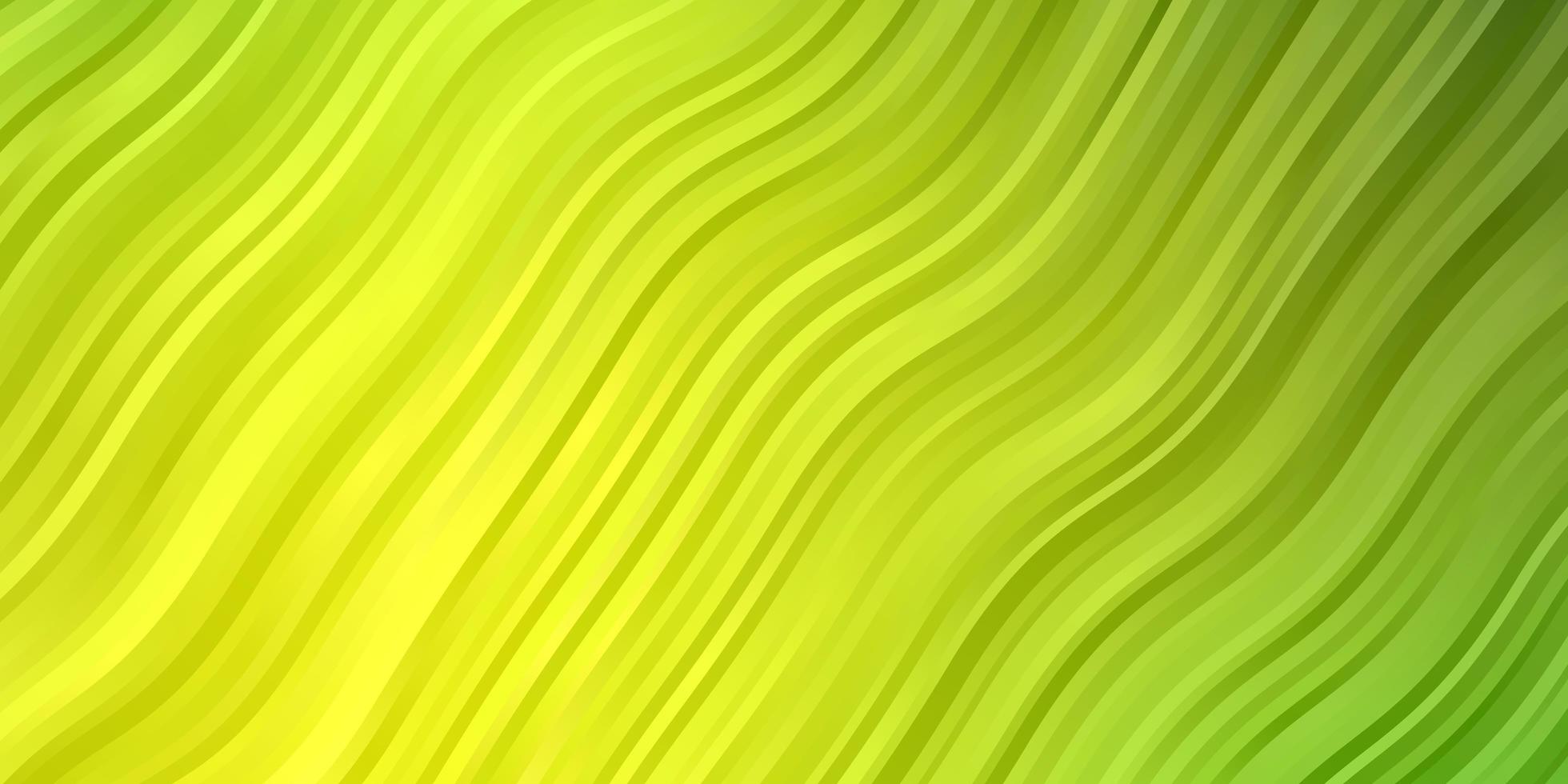 hellgrünes, gelbes Vektormuster mit Kurven. vektor