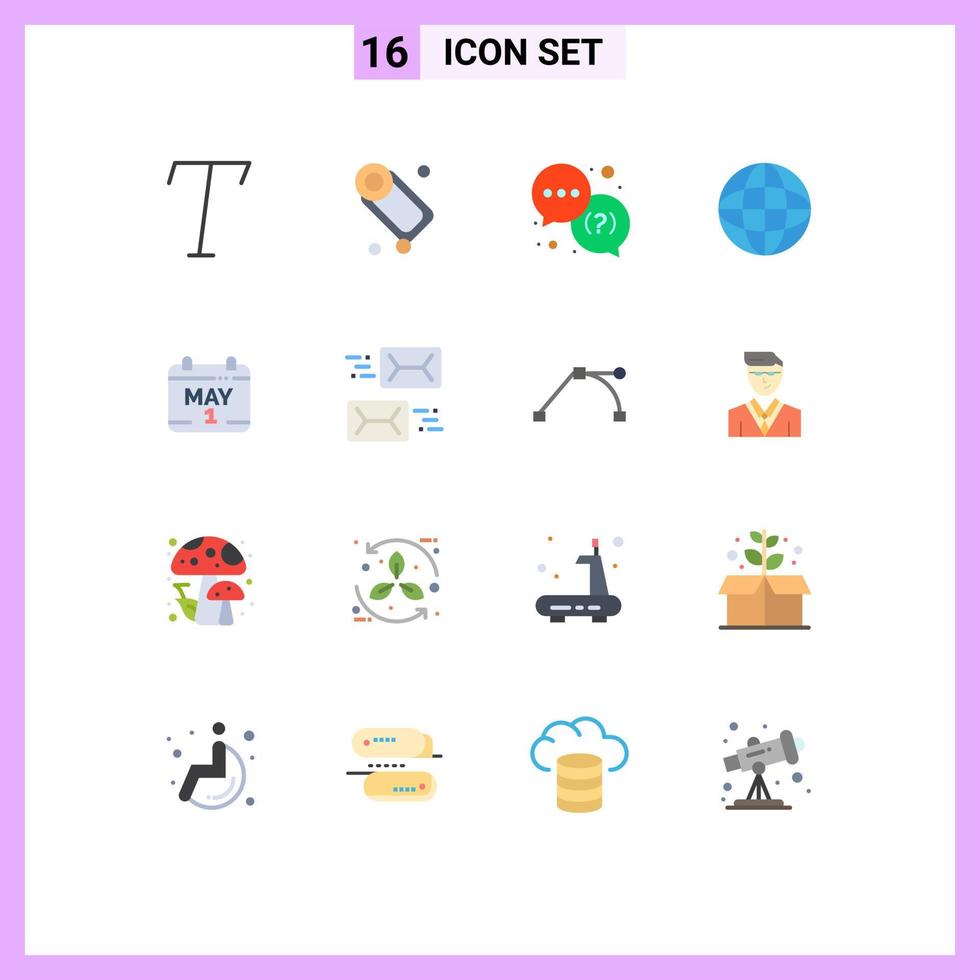16 kreativ ikoner modern tecken och symboler av adress dag service datum Sök redigerbar packa av kreativ vektor design element