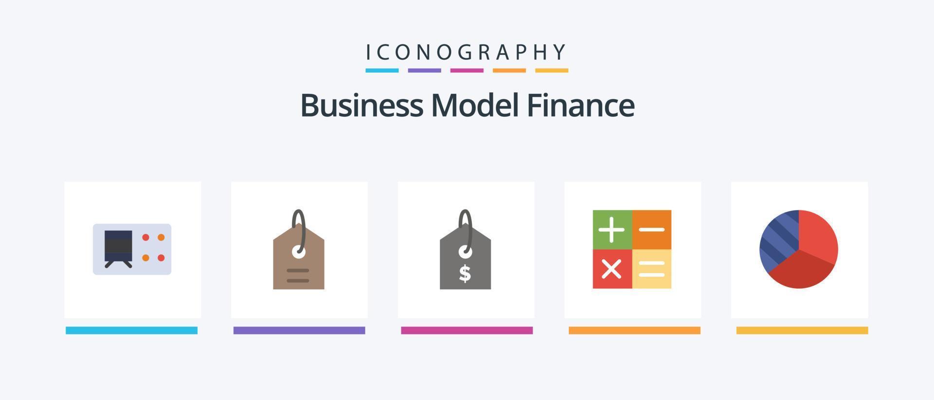 finansiera platt 5 ikon packa Inklusive . mini. . kreativ ikoner design vektor