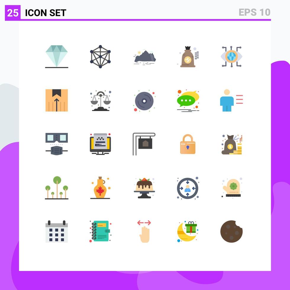 25 kreativ ikoner modern tecken och symboler av teknologi data kulle pengar väska redigerbar vektor design element