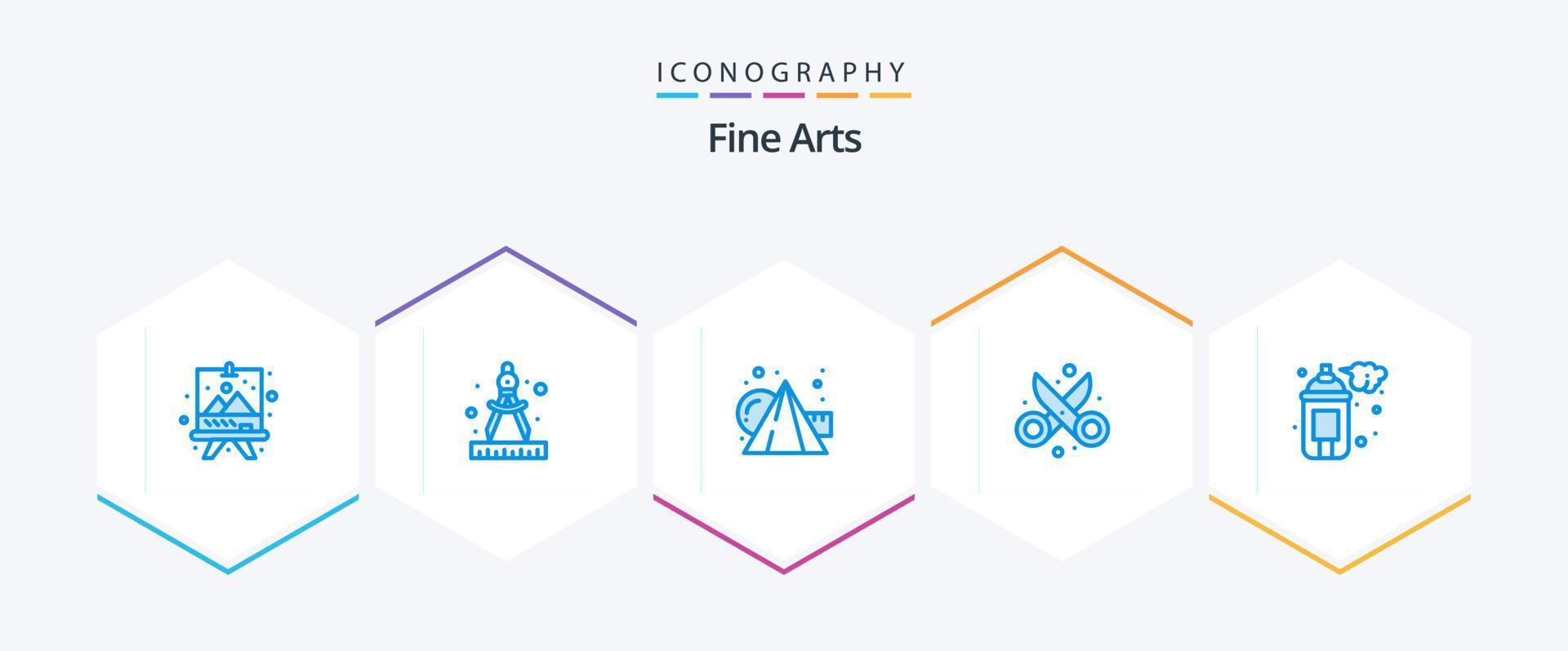 bra konst 25 blå ikon packa Inklusive konst. konst. konst. sax. skära vektor