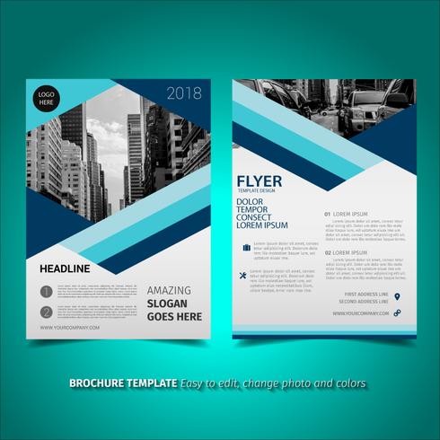 Fodrad Broschyr Flyers Design vektor