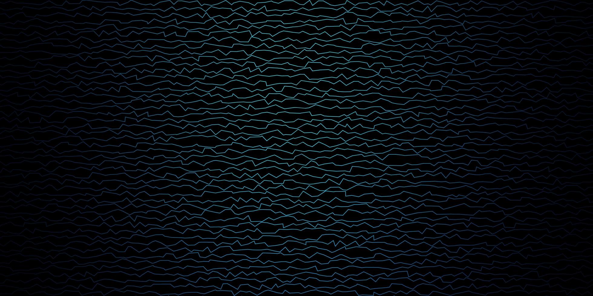 mörkblå vektormönster med kurvor. vektor