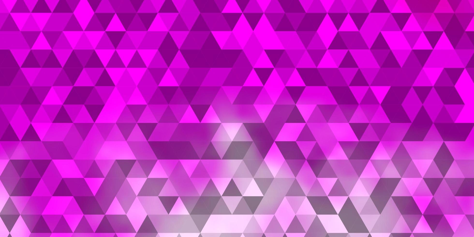 ljusrosa vektormall med kristaller, trianglar. vektor