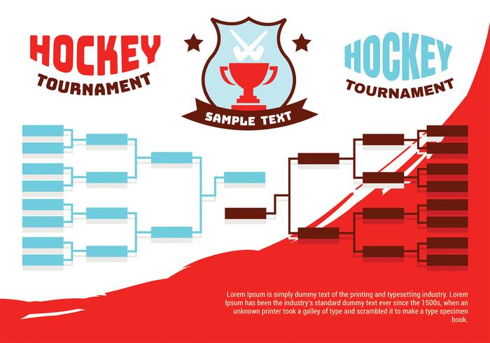 Hockey-Turnier-Klammer-Plakat vektor