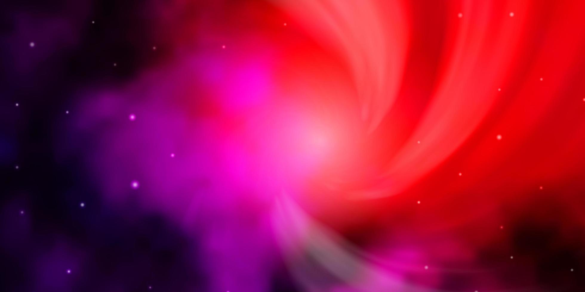 mörkrosa, röd vektorstruktur med vackra stjärnor. vektor