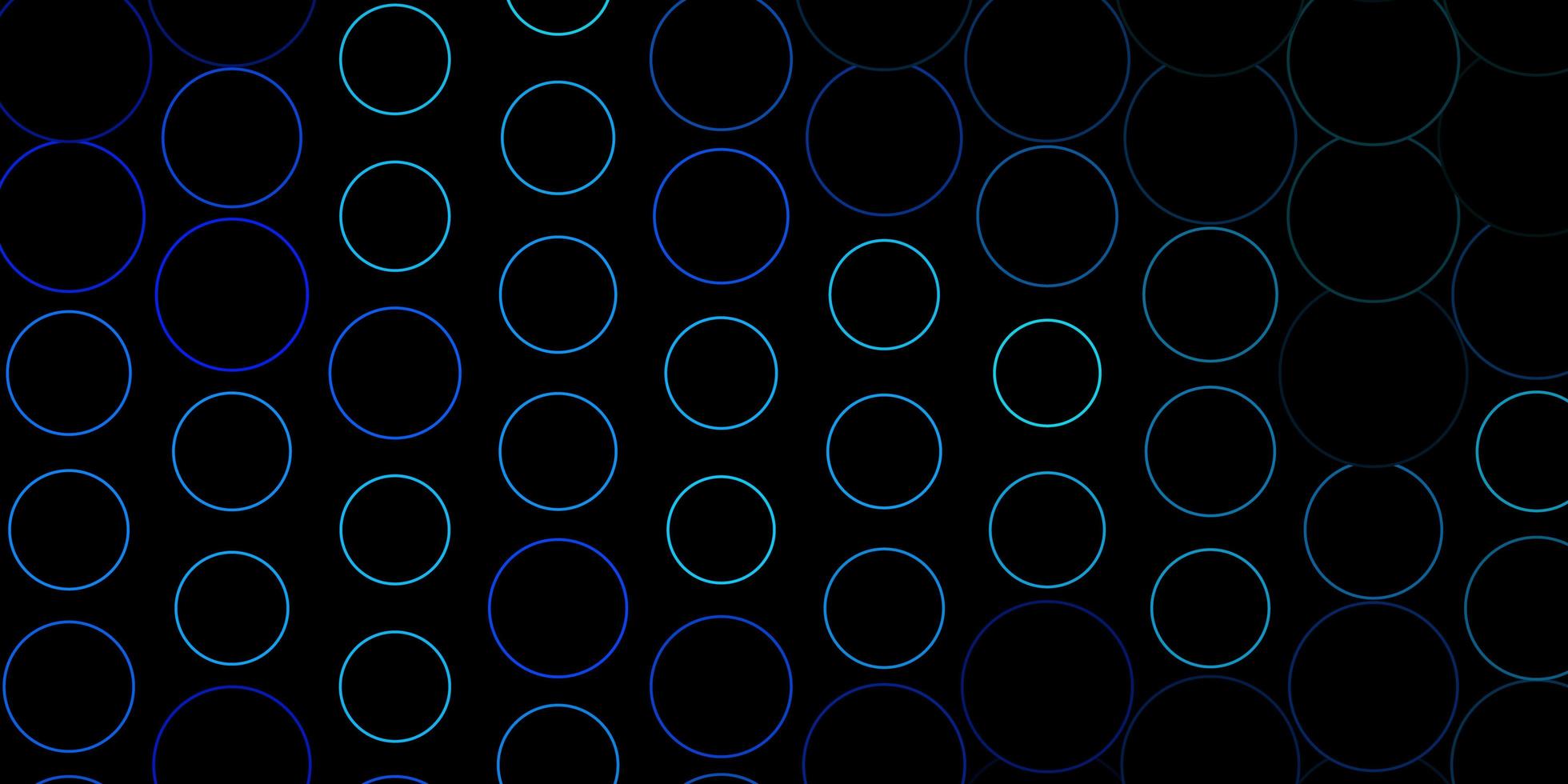 mörkblå vektorlayout med cirkelformer. vektor