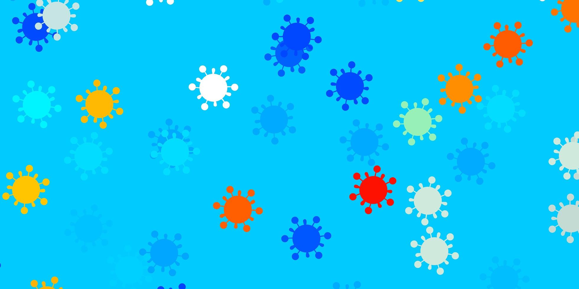 ljusblå, röd vektormall med influensatecken. vektor