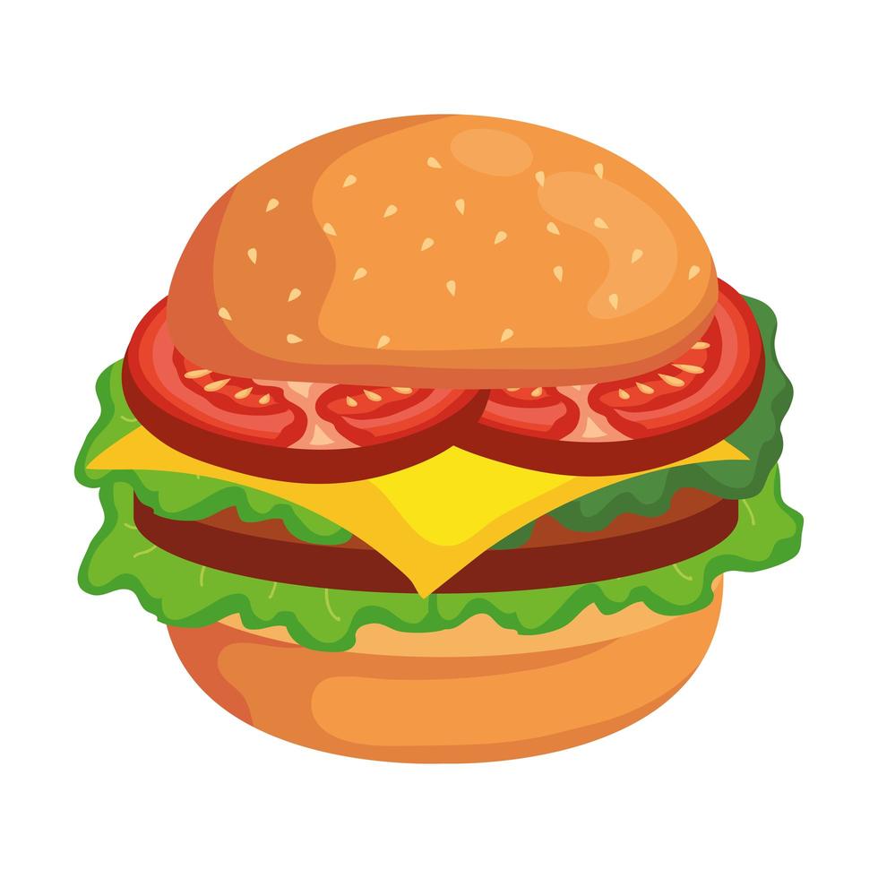 hamburgare mat ikon vektor design