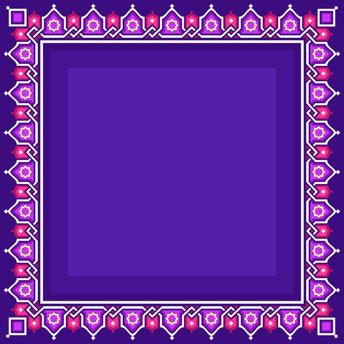 Islamische Grenze mit Purple Background Vector