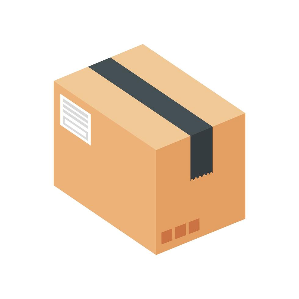 Box Paket Ladung isoliert Symbol vektor