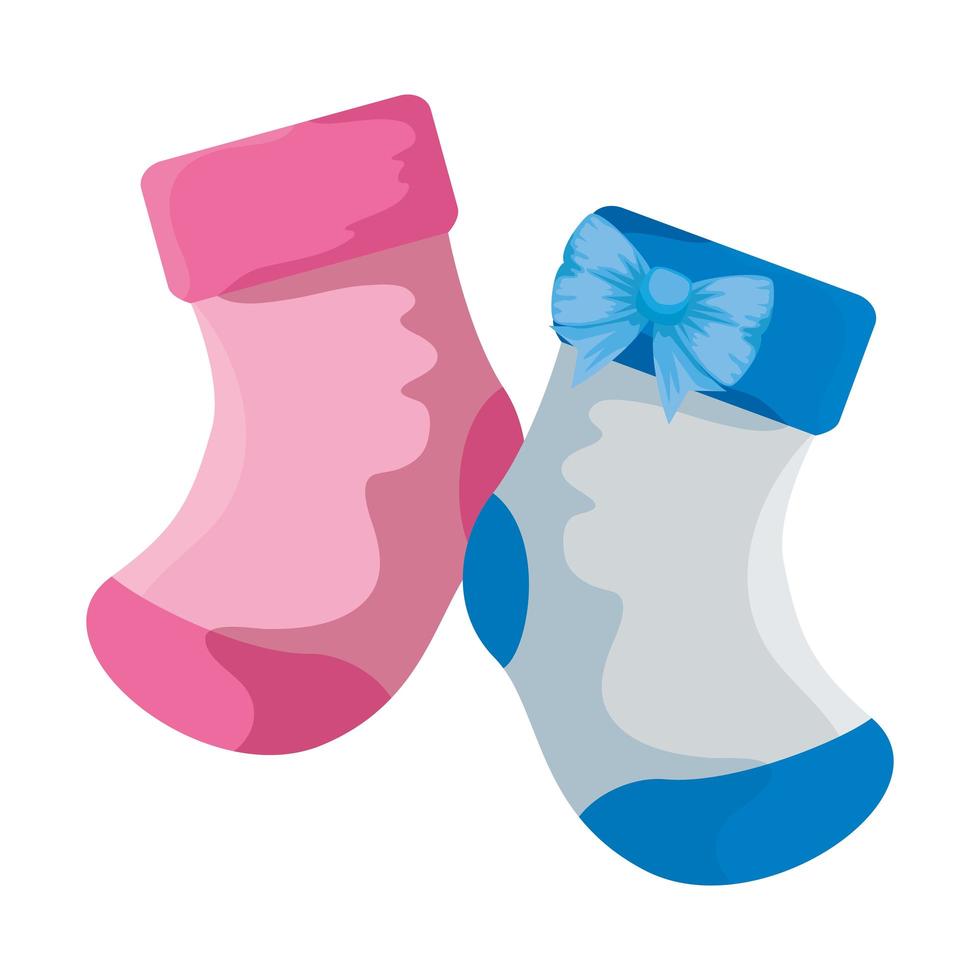 Baby Socken Kleidung isoliert Symbol vektor