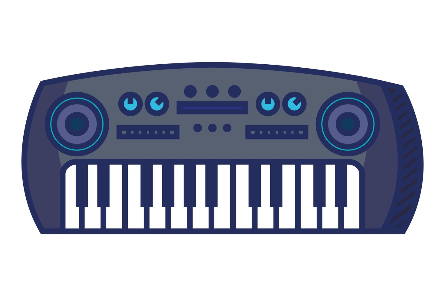 Synthesizer Musikinstrument isoliert Symbol vektor