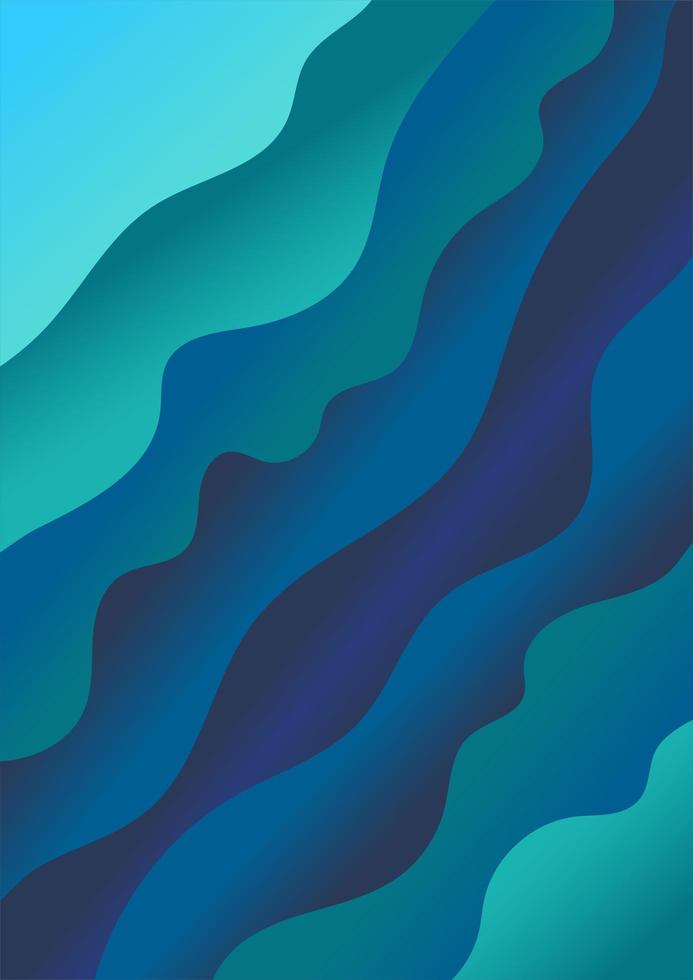 abstrakter flüssiger Wellen blauer Hintergrund vektor