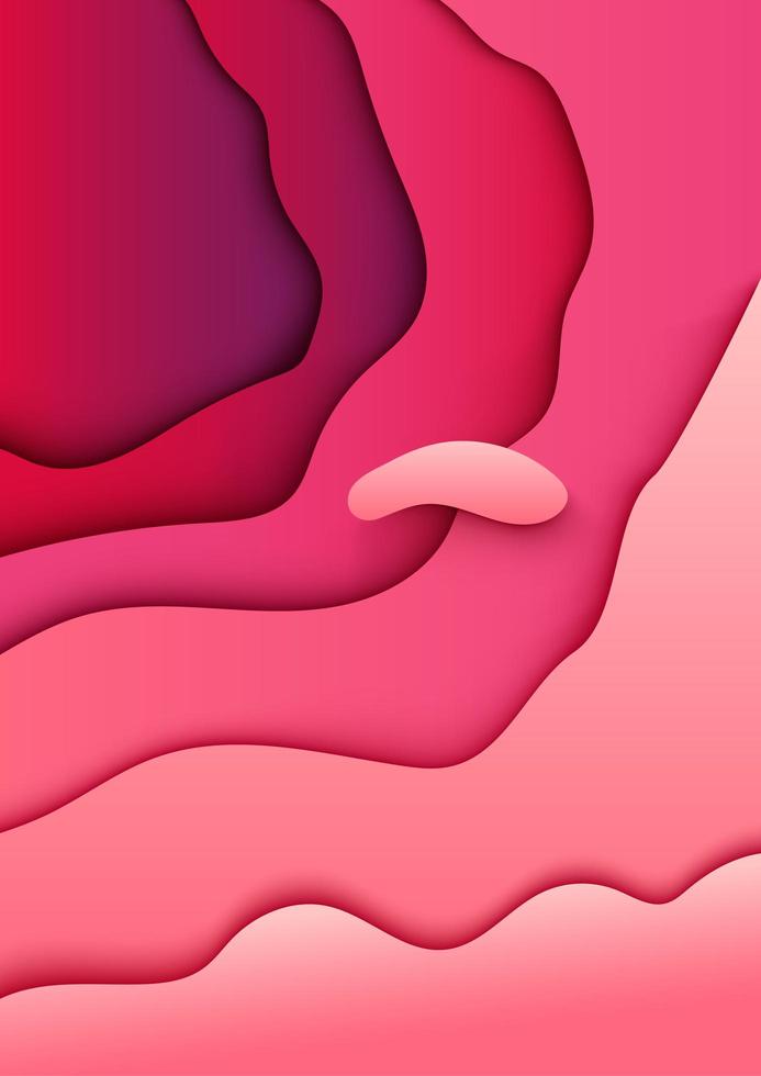 abstrakt pappersskuren rosa bakgrund vektor