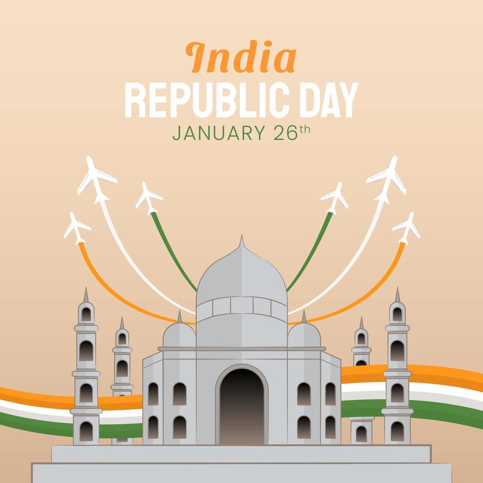 handritad illustration av indiska republikens dag vektor
