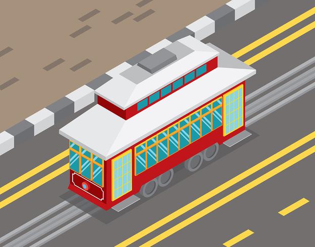 New Orleans Streetcar isometrische Illustration vektor