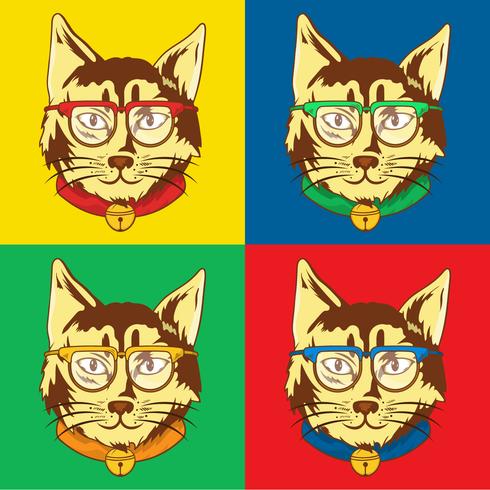 Katze Pop Art Illustration vektor