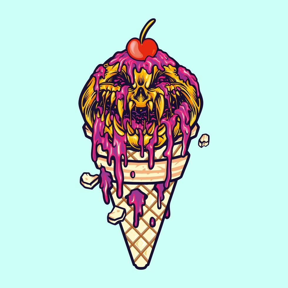 Monster Halloween Eis vektor