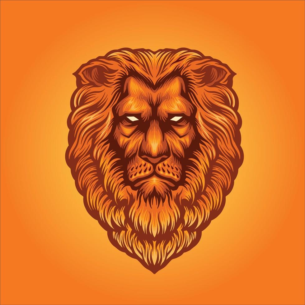 Löwenkopf Maskottchen vektor