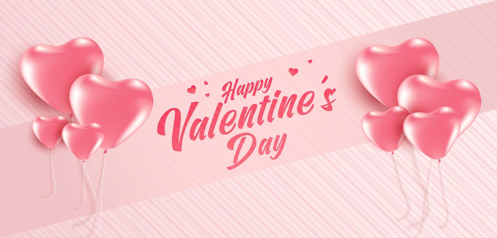 Valentinstag Verkauf Poster oder Banner mit vielen süßen auf weichen rosa Farbe Hintergrund. Werbe- und Einkaufsvorlage für Liebe und Valentinstag. vektor