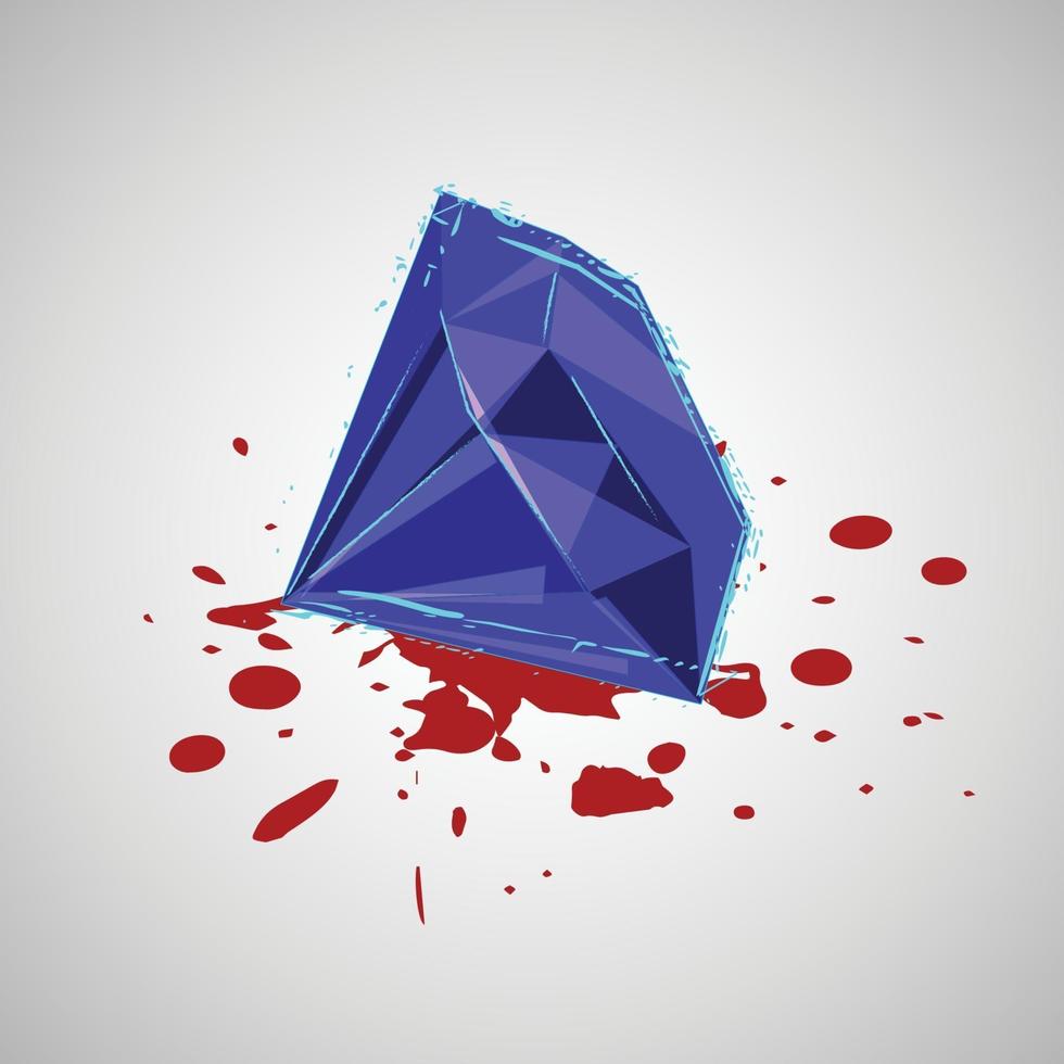 Diamant mit Blut vektor